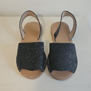 Black Glitter Women's Sandals